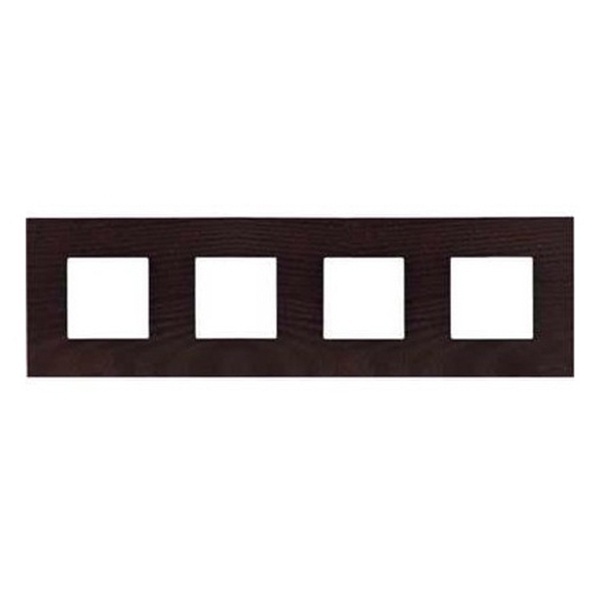 Рамка 4-постовая, серия Zenit, натуральное венге (N2274 WG)