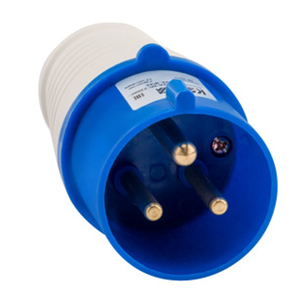 Вилка кабельная КЭАЗ 013-16А-6h-220AC-2P+PE-IP44