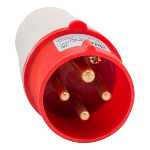 Вилка кабельная КЭАЗ 014-16А-6h-380AC-3P+PE-IP44