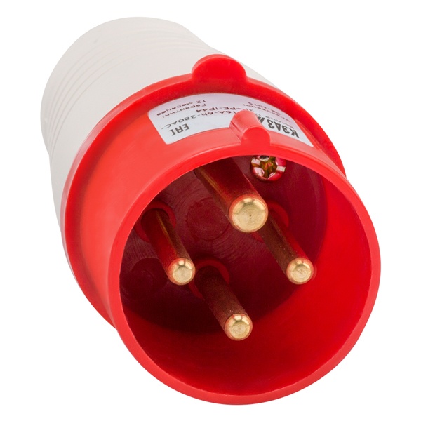 Вилка кабельная КЭАЗ 024-32А-6h-380AC-3P+PE-IP44