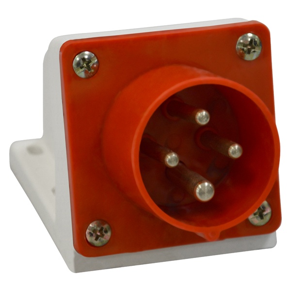 Вилка для монтажа на поверхность КЭАЗ 514-16А-6h-380AC-3P+PE-IP44