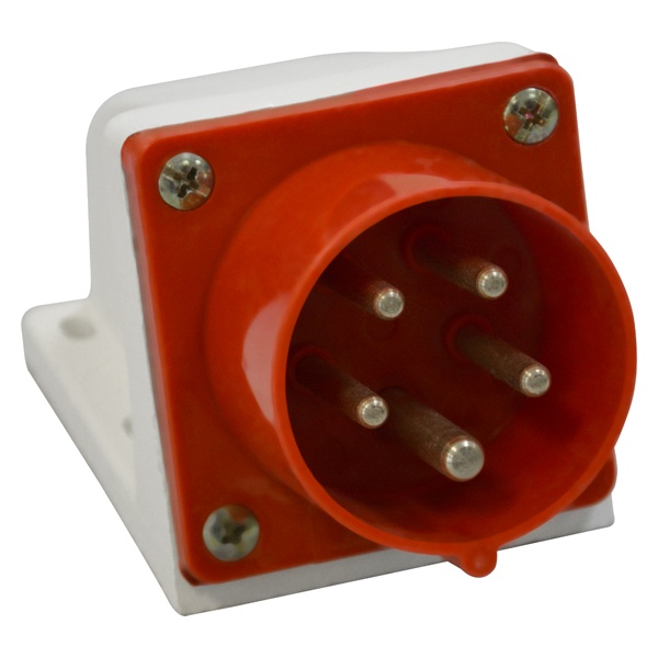 Вилка для монтажа на поверхность КЭАЗ 515-16А-6h-380AC-3P+PE+N-IP44