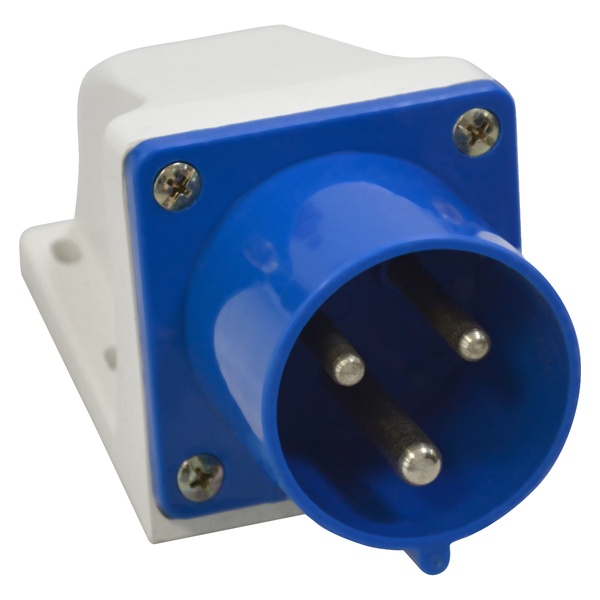 Вилка для монтажа на поверхность КЭАЗ 523-32А-6h-220AC-2P+PE-IP44