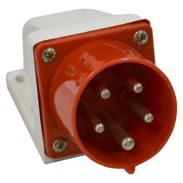 Вилка для монтажа на поверхность КЭАЗ 525-32А-6h-380AC-3P+PE+N-IP44