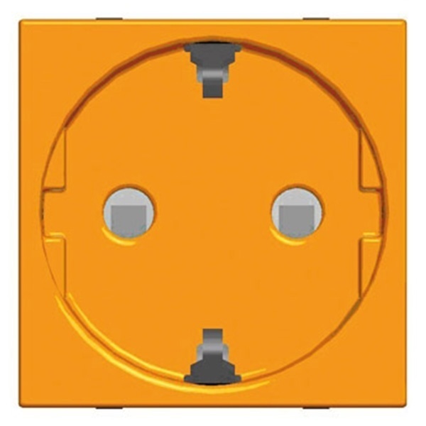 Розетка 220В с/з со шторками 16А / 250В ABB Zenit, оранжевый (N2288 NA)