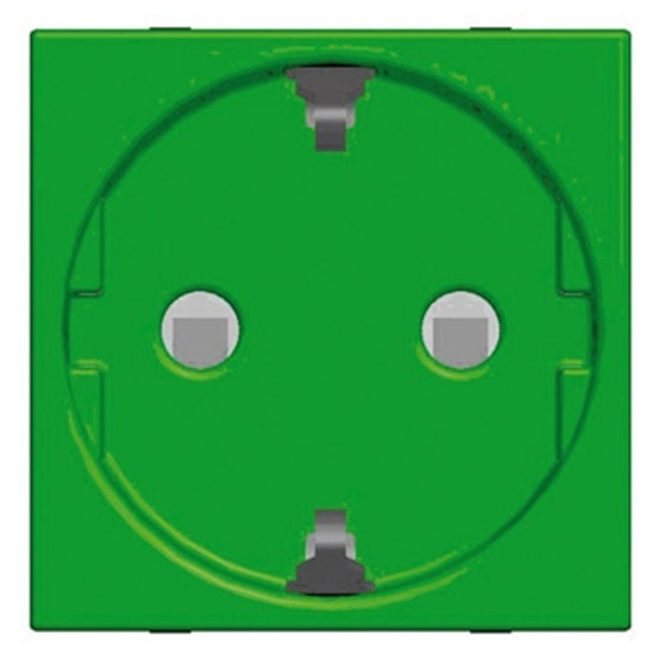 Розетка 220В с/з со шторками 16А / 250В ABB Zenit, зеленый (N2288 VD)