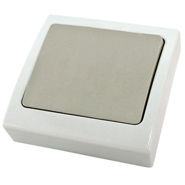 Выключатель одноклавишный TDM скрытой установки Вуокса 10А IP54 серый