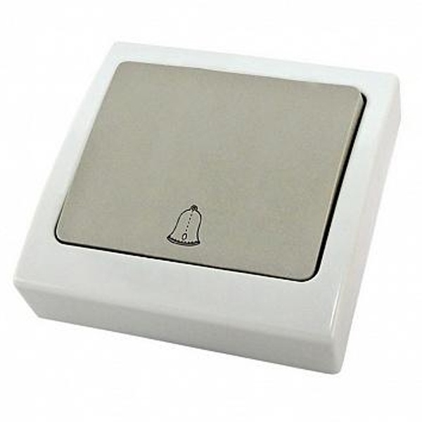 Кнопка звонковая TDM скрытой установки Вуокса 6А IP54 серый