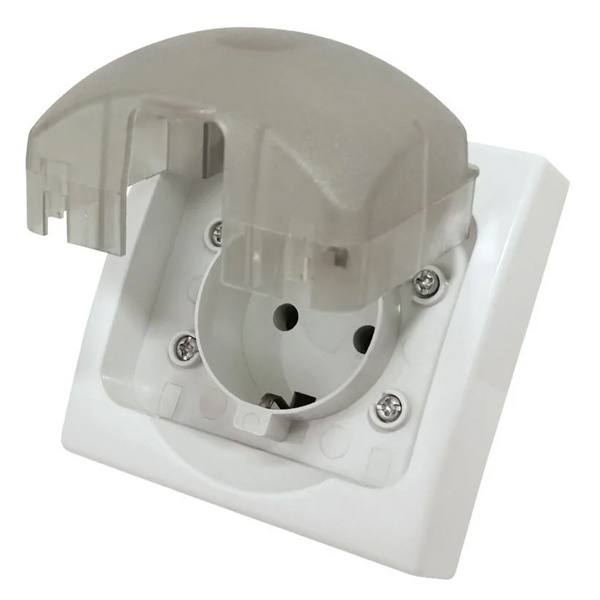 Розетка TDM 2П+З скрытой установки Вуокса 16А IP54 серый