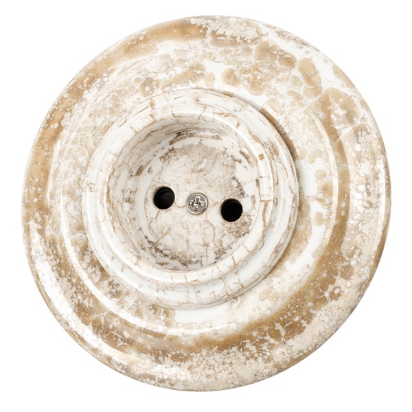 Розетка без заземления TDM Болонь 2П 10А 250В фарфор мраморный