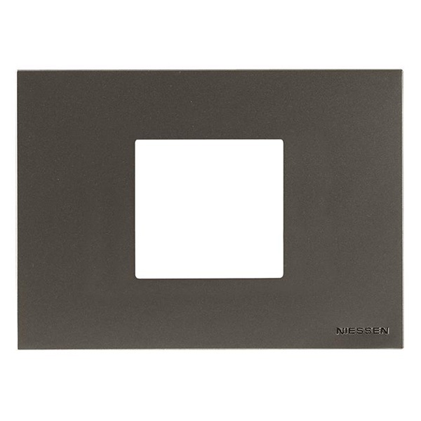 Рамка итальянского стандарта на 2 модуля, серия Zenit, цвет антрацит (N2472 AN)