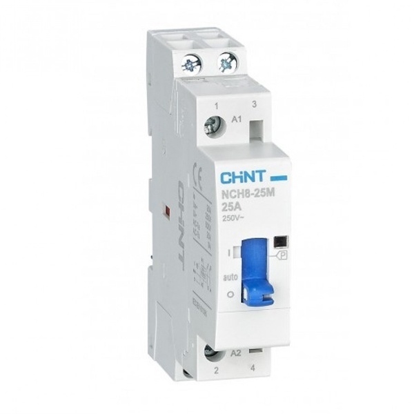 Контактор модульный с ручным управлением Chint NCH8-20M/20 20А 2НО АС220/240В 50/60Гц (R)