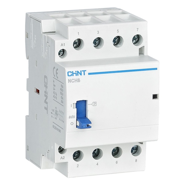 Контактор модульный с ручным управлением Chint NCH8-25M/22 25А 2НО+2НЗ АС220/240В 50/60Гц (R)