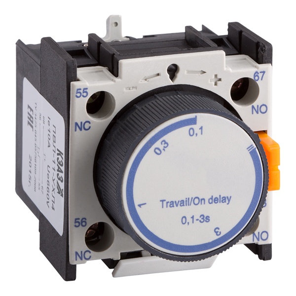 Приставка выдержки времени на включение КЭАЗ ПВЛ-11-УХЛ4 0,1-3с 1NO+1NC