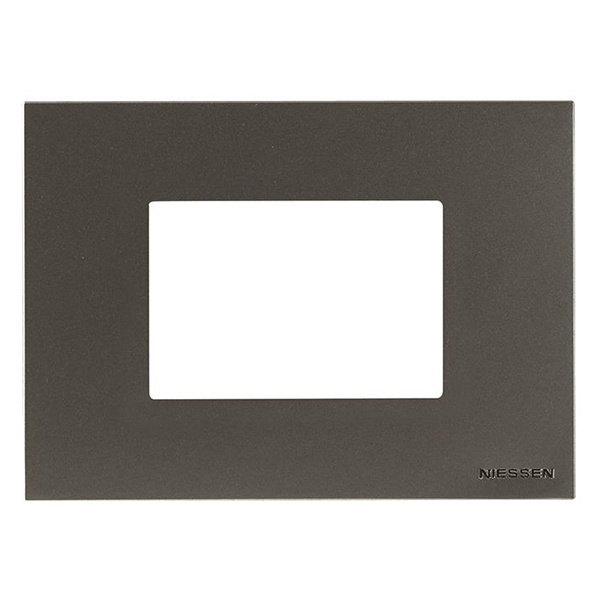 Рамка итальянского стандарта на 3 модуля, серия Zenit, цвет антрацит (N2473 AN)