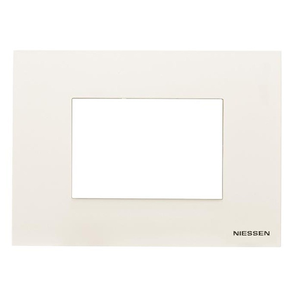 Рамка итальянского стандарта на 3 модуля, серия Zenit, цвет альпийский белый (N2473 BL)