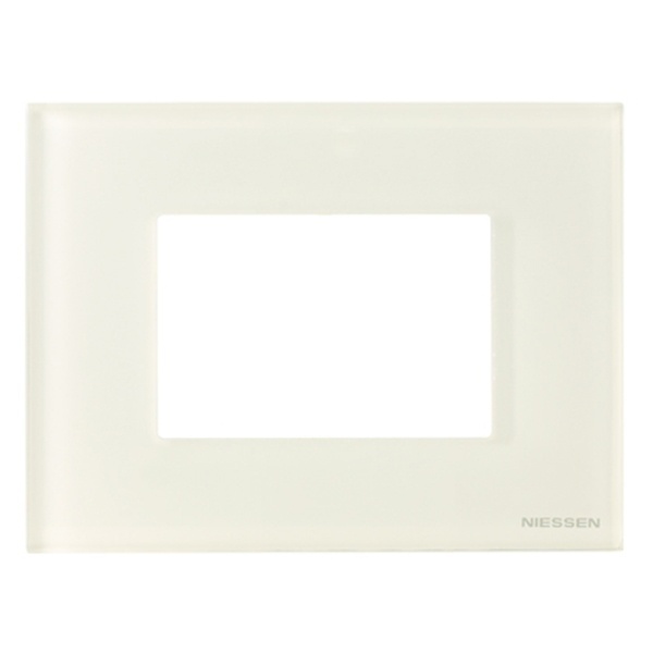 Рамка итальянского стандарта на 3 модуля, серия Zenit, стекло белое (N2473 CB)