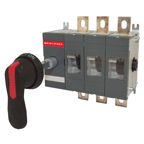 Рубильник TDM ВНК-39-2 3П 630А с выносной фронтальной ручкой управления и переходником 185 мм (выключатель нагрузки)