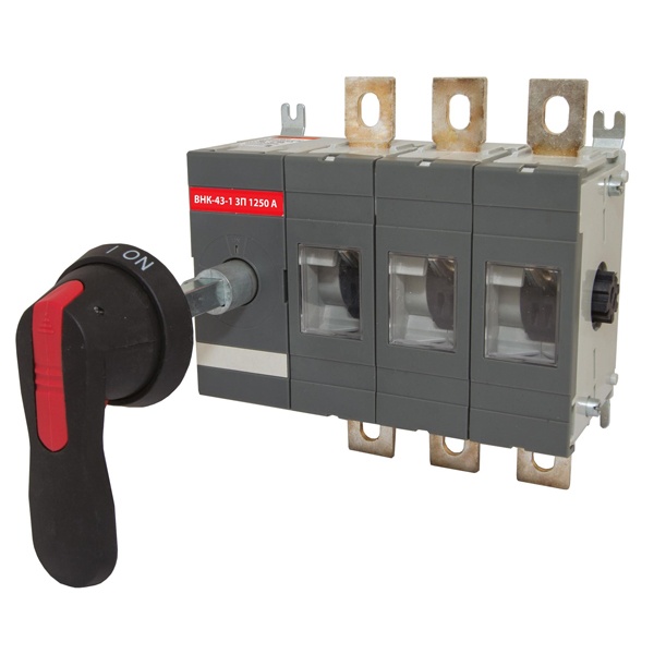 Рубильник TDM ВНК-43-2 3П 1250А с выносной фронтальной ручкой управления и переходником 185 мм (выключатель нагрузки)