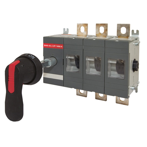 Рубильник TDM ВНК-43-2 3П 1600А с выносной фронтальной ручкой управления и переходником 285 мм (выключатель нагрузки)
