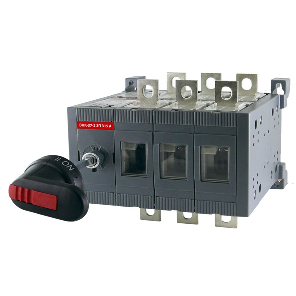 Рубильник TDM ВНК-37-2 3П 315А реверсивный с выносной фронтальной ручкой и переходником 185 мм (выключатель нагрузки)