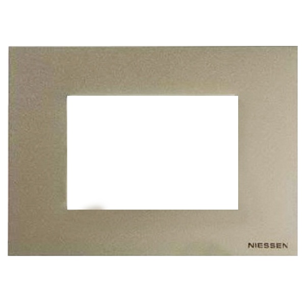 Рамка итальянского стандарта на 3 модуля, серия Zenit, цвет шампань (N2473 CV)