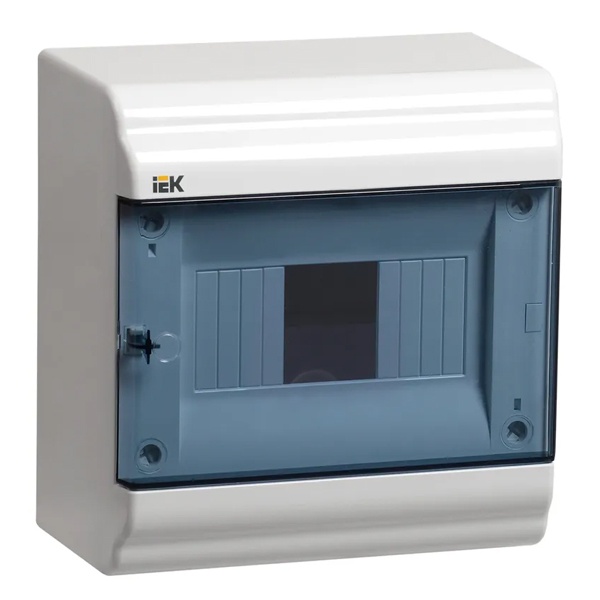 Бокс ИЭК PRIME ЩРН-П-6 модулей навесной пластик IP41 прозрачная дверь