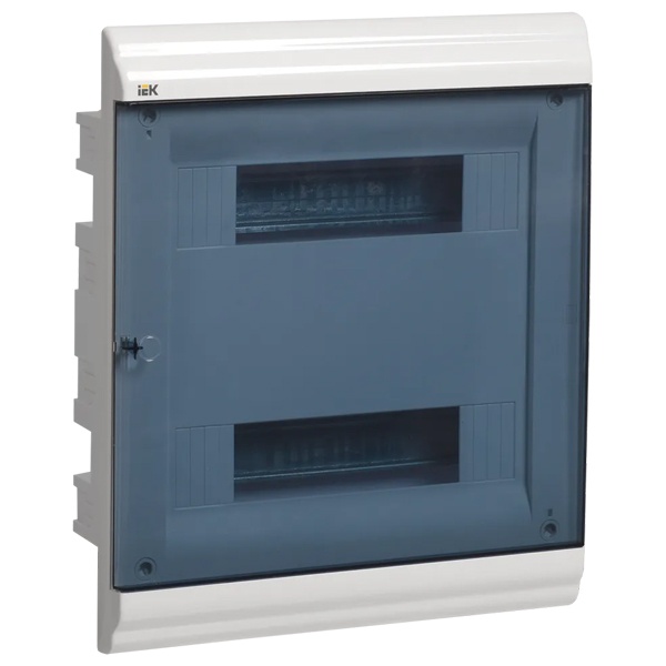 Бокс ИЭК PRIME ЩРВ-П-24 модуля (2х12) встраиваемый пластик IP41 прозрачная дверь