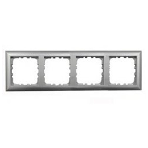 Рамка 4-постовая Экопласт LK60, серебристый металлик