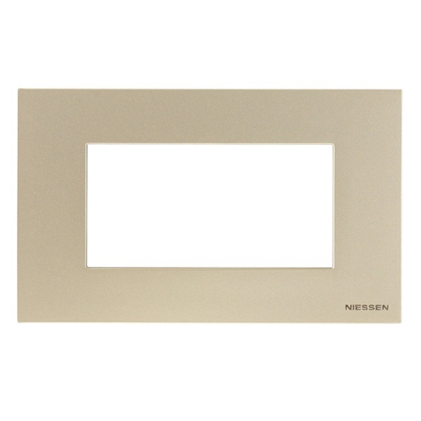Рамка итальянского стандарта на 4 модуля, серия Zenit, цвет шампань (N2474 CV)