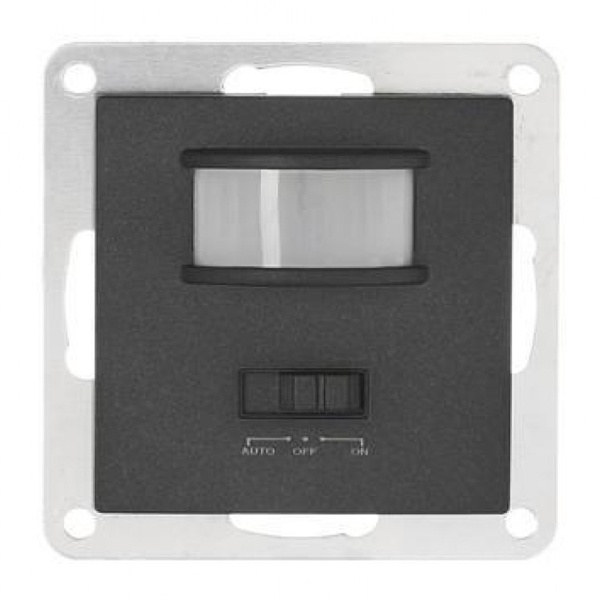 Датчик движения скрытой установки для помещений Экопласт 50-500Вт LK60, черный бархат