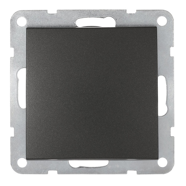 Переключатель 1-клавишный Экопласт, перекрестный (схема 7) 16 A, 250 B LK60, черный бархат