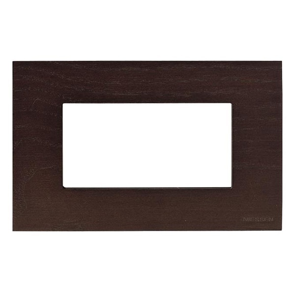 Рамка итальянского стандарта на 4 модуля, серия Zenit, натуральное венге (N2474 WG)