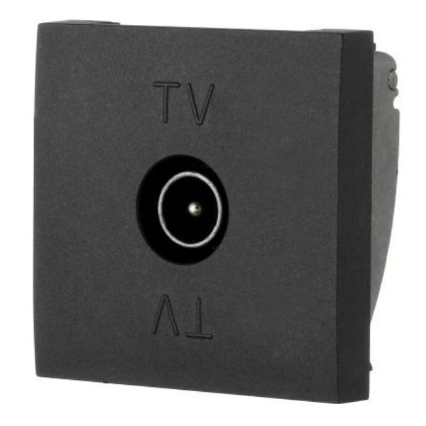 Розетка TV телевизионная Экопласт LK45 черный бархат