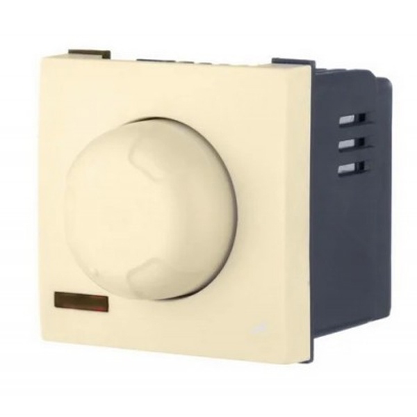 Светорегулятор поворотный нажимной Экопласт 600 Вт LK45 бежевый