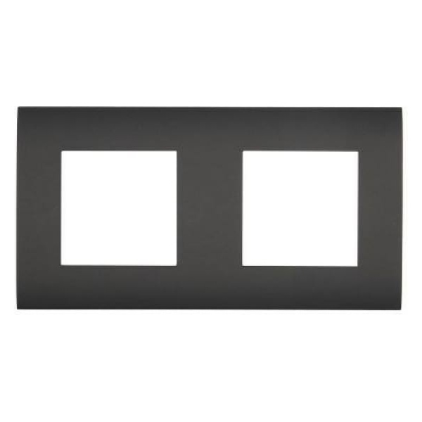 Рамка 2-постовая Экопласт LK45 (черный бархат)