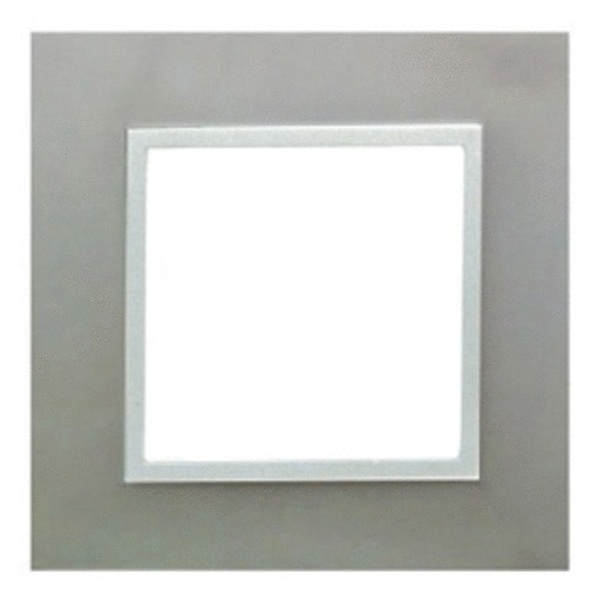 Рамка 1-постовая Экопласт LK45 из натурального анодированного алюминия