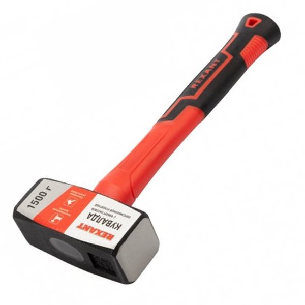 Кувалда Rexant с фибергласовой обрезиненной рукояткой 1500г