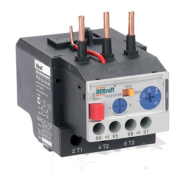 Тепловые реле перегрузки для контакторов DEKraft КМ-103 РТ03-40-95-63.0A-80.0A