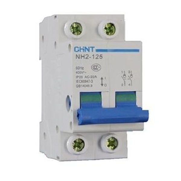 Рубильник модульный Chint NH2-125 2P 32A однофазный (выключатель нагрузки)