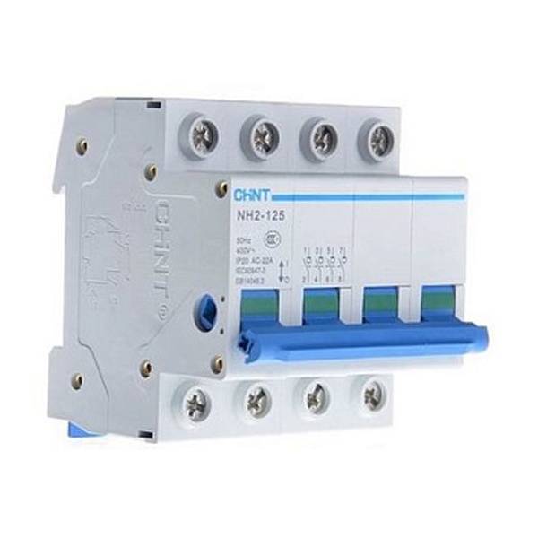 Рубильник модульный Chint NH2-125 4P 63A трехфазный (выключатель нагрузки)