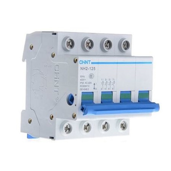 Рубильник модульный Chint NH2-125 4P 100A трехфазный (выключатель нагрузки)