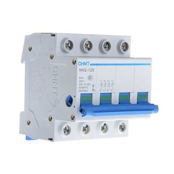 Рубильник модульный Chint NH2-125 4P 125A трехфазный (выключатель нагрузки)