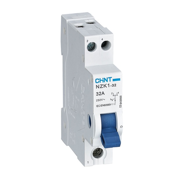 Рубильник реверсивный модульный Chint NZK1-32 1P 32А 2 положения однофазный (выключатель нагрузки)