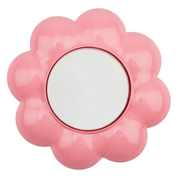 Выключатель одноклавишный Kranz HAPPY Цветок скрытой установки, белый/розовый