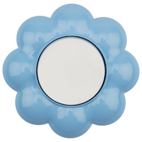 Выключатель одноклавишный Kranz HAPPY Цветок скрытой установки, белый/голубой