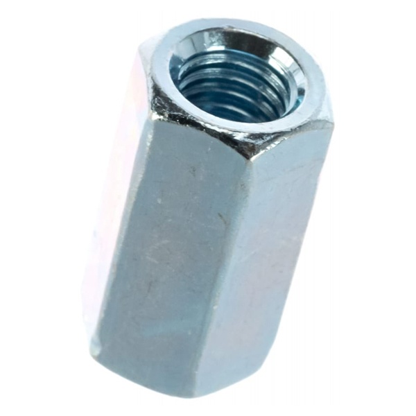 Гайка Tech-KREP DIN6334 соединительная оцинкованная М10 (2 шт) - пакет ( 0,083 кг)