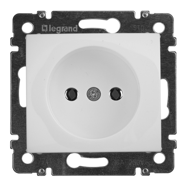 Розетка Legrand Valena без заземления белая (774416 в индивидуальной упаковке)