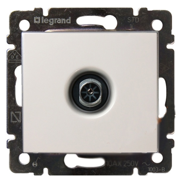 Розетка телевизионная Legrand Valena TV простая 1,5дБ 2400мГц белая (774429 - в упаковке)