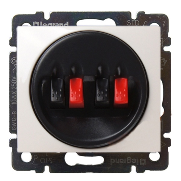 Розетка акустическая Legrand Valena двойная белая (774424 в индивидуальной упаковке)